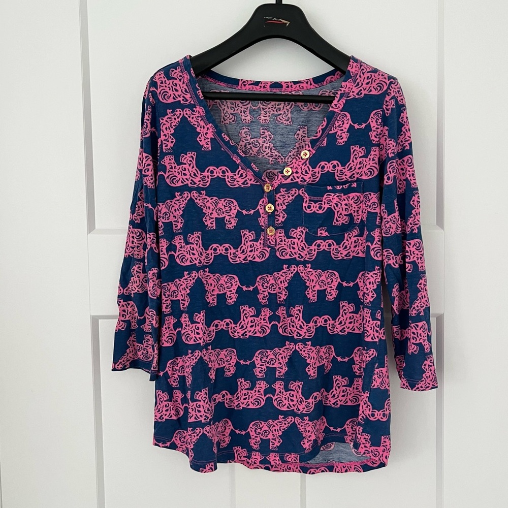 Lilly Pulitzer elephant print top